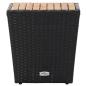 Preview: 3-tlg. Bistro-Set Poly Rattan und Akazienholz Schwarz