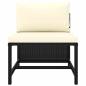 Preview: 8-tlg. Garten-Lounge-Set mit Kissen Poly Rattan Schwarz