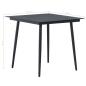 Preview: 5-tlg. Garten-Essgruppe PVC Rattan Schwarz 