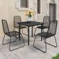 Preview: 5-tlg. Garten-Essgruppe PVC Rattan Schwarz 
