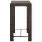 Preview: 7-tlg. Gartenbar-Set mit Kissen Poly Rattan Braun