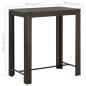 Preview: 7-tlg. Gartenbar-Set mit Kissen Poly Rattan Braun