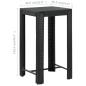 Preview: 3-tlg. Gartenbar-Set mit Kissen Poly Rattan Schwarz