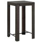 Preview: 5-tlg. Gartenbar-Set mit Kissen Poly Rattan Braun
