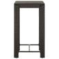 Preview: 5-tlg. Gartenbar-Set mit Kissen Poly Rattan Braun