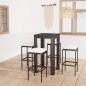 Preview: ARDEBO.de - 5-tlg. Gartenbar-Set mit Kissen Poly Rattan Schwarz