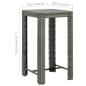 Preview: 5-tlg. Gartenbar-Set mit Kissen Poly Rattan Grau