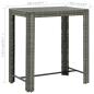 Preview: 5-tlg. Gartenbar-Set mit Kissen Poly Rattan Grau