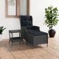 Preview: ARDEBO.de - 2-tlg. Garten-Lounge-Set mit Auflagen Poly Rattan Dunkelgrau
