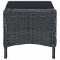 Preview: 2-tlg. Garten-Lounge-Set mit Auflagen Poly Rattan Dunkelgrau