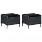 Preview: 3-tlg. Garten-Lounge-Set mit Auflagen Poly Rattan Dunkelgrau