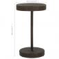 Preview: 3-tlg. Gartenbar-Set mit Kissen Poly Rattan Braun