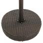 Preview: 3-tlg. Gartenbar-Set mit Kissen Poly Rattan Braun