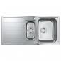 Preview: GROHE K500 Edelstahlspüle mit Abtropffläche, 1000x500mm, reversibel, 1,5 Becken, Edelstahl (31572SD1)