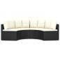 Preview: 4-tlg. Garten-Sofagarnitur mit Auflagen Poly Rattan Schwarz