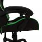 Preview: Gaming-Stuhl mit RGB LED-Leuchten Grün und Schwarz Kunstleder 