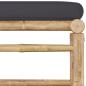 Preview: 8-tlg. Garten-Lounge-Set mit Dunkelgrauen Kissen Bambus