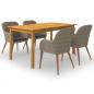 Preview: ARDEBO.de - 5-tlg. Garten-Essgruppe Braun