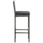 Preview: 3-tlg. Gartenbar-Set mit Kissen Grau