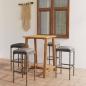 Preview: ARDEBO.de - 5-tlg. Gartenbar-Set mit Kissen Grau