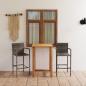 Preview: ARDEBO.de - 3-tlg. Gartenbar-Set Grau
