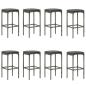 Preview: 9-tlg. Gartenbar-Set mit Kissen Grau