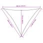 Preview: Sonnensegel 160 g/m² Anthrazit 2,5x2,5x3,5 m HDPE