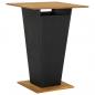 Preview: ARDEBO.de - Bartisch Schwarz 80x80x110 cm Poly Rattan und Massivholz Akazie