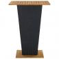 Preview: Bartisch Schwarz 80x80x110 cm Poly Rattan und Massivholz Akazie