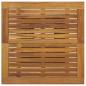 Preview: Bartisch Schwarz 80x80x110 cm Poly Rattan und Massivholz Akazie
