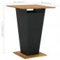Preview: Bartisch Schwarz 80x80x110 cm Poly Rattan und Massivholz Akazie