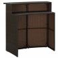 Preview: Garten-Bartisch Braun 120x55x110 cm Poly Rattan 