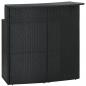 Preview: ARDEBO.de - Garten-Bartisch Schwarz 120x55x110 cm Poly Rattan 
