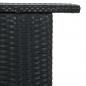 Preview: Garten-Bartisch Schwarz 120x55x110 cm Poly Rattan 