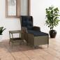 Preview: ARDEBO.de - 2-tlg. Garten-Lounge-Set mit Auflagen Poly Rattan Braun