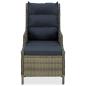 Preview: 2-tlg. Garten-Lounge-Set mit Auflagen Poly Rattan Braun