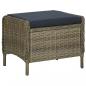 Preview: 2-tlg. Garten-Lounge-Set mit Auflagen Poly Rattan Braun
