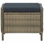 Preview: 2-tlg. Garten-Lounge-Set mit Auflagen Poly Rattan Braun