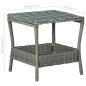 Preview: 3-tlg. Garten-Lounge-Set mit Auflagen Poly Rattan Hellgrau
