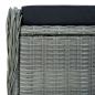 Preview: 3-tlg. Garten-Lounge-Set mit Auflagen Poly Rattan Hellgrau
