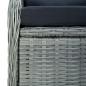Preview: 9-tlg. Garten-Essgruppe mit Auflagen Poly Rattan Hellgrau