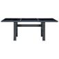 Preview: 9-tlg. Garten-Essgruppe mit Auflagen Poly Rattan Dunkelgrau