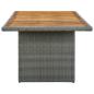 Preview: 9-tlg. Garten-Essgruppe mit Auflagen Poly Rattan Hellgrau