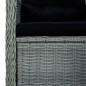 Preview: 9-tlg. Garten-Essgruppe mit Auflagen Poly Rattan Hellgrau