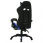 Preview: Gaming-Stuhl mit RGB LED-Leuchten Blau und Schwarz Kunstleder 