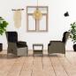 Preview: ARDEBO.de - 3-tlg. Garten-Lounge-Set mit Auflagen Poly Rattan Braun
