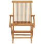 Preview: Gartenstühle mit Cremeweißen Kissen 4 Stk. Massivholz Teak