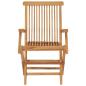 Preview: Gartenstühle mit Taupe Kissen 4 Stk. Massivholz Teak