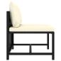 Preview: 3-tlg. Garten-Lounge-Set mit Kissen Poly Rattan Schwarz