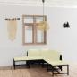 Preview: 6-tlg. Garten-Lounge-Set mit Kissen Poly Rattan Schwarz